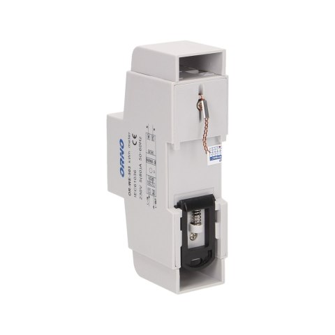 1-fazowy wskaźnik zużycia energii elektrycznej, 80A, dodatkowy wskaźnik, wyjście impulsowe, przycisk RESET, 2 moduły, DIN TH-35m