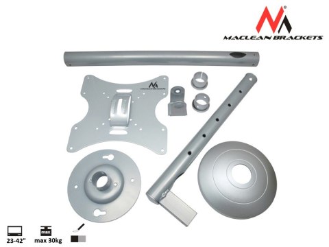 Uchwyt / wieszak do TV Maclean, sufitowy, 23-42", 50~85cm, 30kg, srebrny, MC-504A S