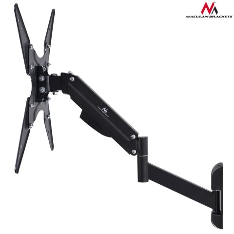 Uchwyt / wieszak do TV lub monitora Maclean, gazowa sprężyna, 2 ramiona, reg. wysokości 25cm, 32"-55", 22kg, Czarny, MC-784