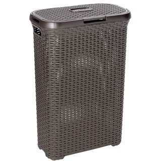 Kosz na bieliznę Curver Natural Style 40L ciemnyBr