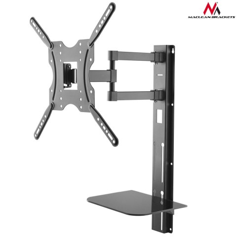 Uchwyt / wieszak do TV z półką Maclean, VESA 400x400, 32"-55", 30kg, MC-772