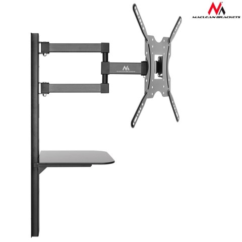 Uchwyt / wieszak do TV z półką Maclean, VESA 400x400, 32"-55", 30kg, MC-772