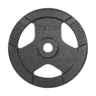 Obciążenie żeliwne olimpijskie 25kg, otwór 51mm, talerz z uchwytami, REBEL ACTIVE