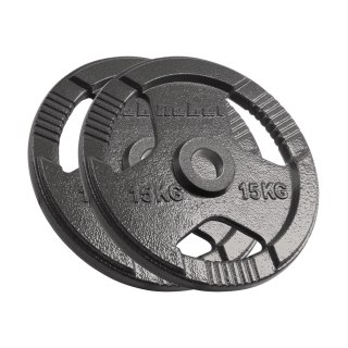 Obciążenie żeliwne olimpijskie zestaw 2x15kg, otwór 51mm, talerz z uchwytami, REBEL ACTIVE