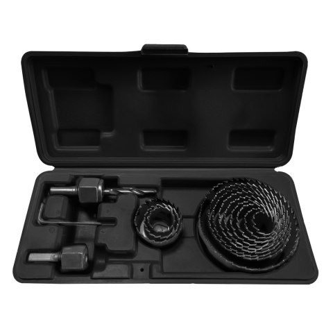 Otwornice z adapterami, 19-76 mm, zestaw 15 szt.