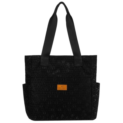 Torba materiałowa shopper w czarnym kolorze - Rovicky