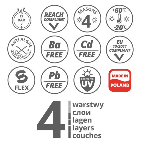 Wąż ogrodowy Vartco Light Blue "1", 30 m