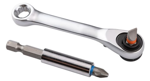 Zestaw bitów 25 mm i nasadek z grzechotką i uchwytem magnetycznym 60 mm, 24 szt.