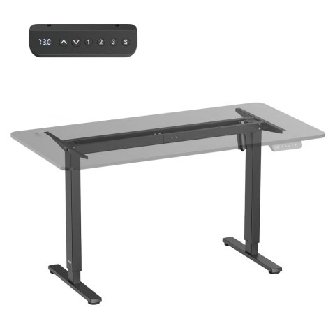 Biurko elektryczne regulacja wys. Ergo Office, max wys. 1160mm, max - 80 kg, bez blatu do pracy stojąco siedzącej, czarne, ER-40