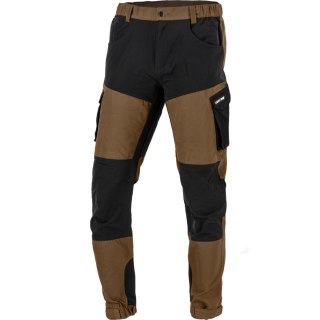 Spodnie z elementami stretch brąz.-czarne, "s", ce, lahti