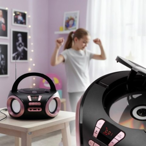 AD 1181 black copper Radio boombox cd-mp3 | usb | fm radio | aux | gniazdo słuchawkowe