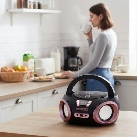 AD 1181 black copper Radio boombox cd-mp3 | usb | fm radio | aux | gniazdo słuchawkowe