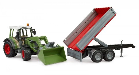 Ciągnik fendt vario 211 z ładowaczem czołowym i wywrotką