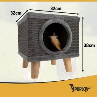 Domek z legowiskiem dla kota Purlov 26215