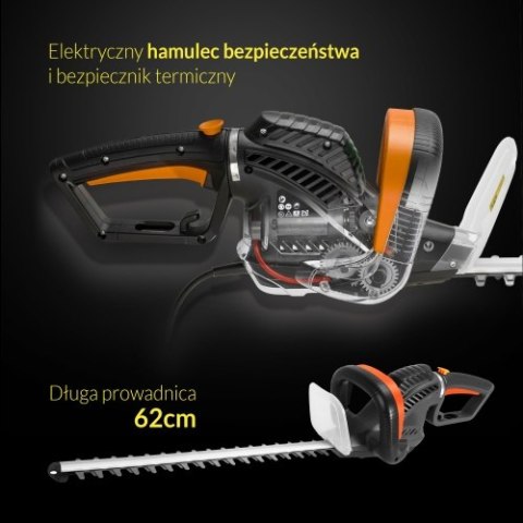 AD 6814 Elektryczne nożyce do żywopłotu | długość ostrza 61 cm | ostrza wycinane laserowo | zestaw z akcesoriami