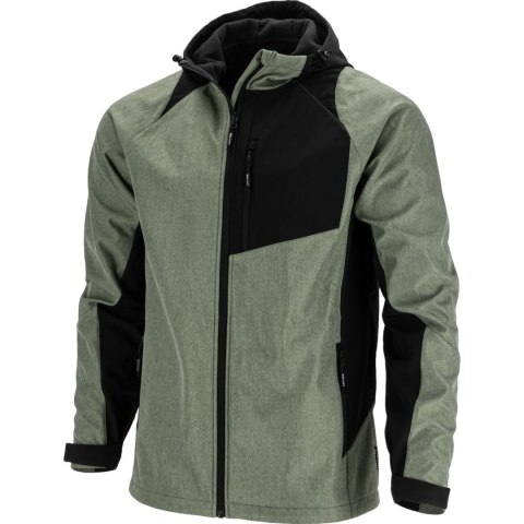 Kurtka softshell z kapt. zielono-czarna, "m", ce, lahti