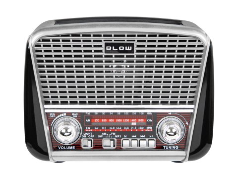 77-557# Radio przenośne analogowe am/fm bt blow ra17 solarne srebrne