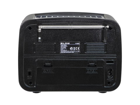 77-557# Radio przenośne analogowe am/fm bt blow ra17 solarne srebrne
