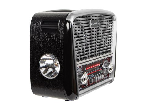 77-557# Radio przenośne analogowe am/fm bt blow ra17 solarne srebrne