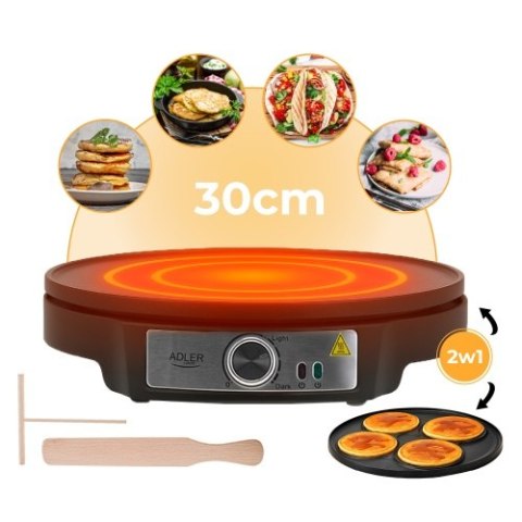 AD 3093 Naleśnikarka dwustronna elektryczna 30 cm | 2 in 1 | powłoka nieprzywierająca