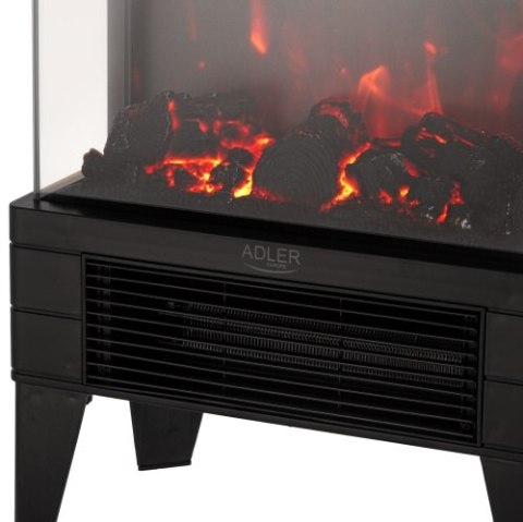 AD 7755 Kominek elektryczny led z pilotem | 3d efekt płomienia | 2 moce grzania 1000w/2000w | termostat
