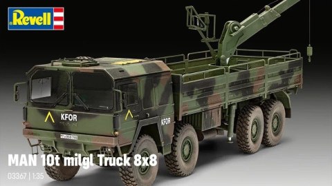 Model plastikowy ciężarówka man 10t milgl 8x8 1/35