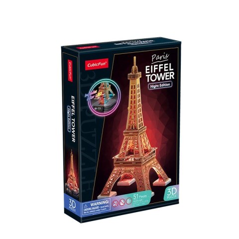 Puzzle 3d wieża eiffla (wersja nocna)
