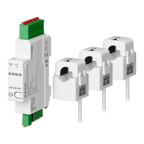 3-fazowy monitor energii z przekładnikami 120A, 230/400V, TUYA SMART Wi-Fi