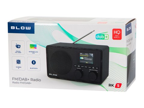 77-576# Radio przenośne kuchenne fm/dab+ blow rk5 bt czarne