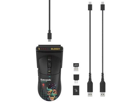 Mysz A4TECH BLOODY R72 ULTRA DUO WRLS 2,4G+USB Renegade Midnight