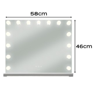 Lusterko kosmetyczne 58x46cm LED Soulima 26129