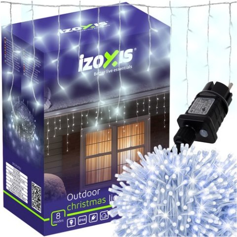 Lampki zew. 500LED 22,5m zimny biały Izoxis 26705