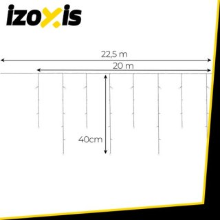 Lampki zew. 500LED 22,5m zimny biały Izoxis 26705