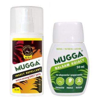 Mugga Strong 50% Deet na komary kleszcze + Balsam Mugga