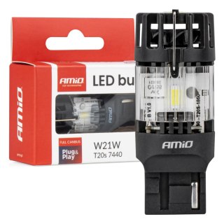 Żarówka led lumitec t20s 7440 w21w 12v full canbus biała 1 szt. amio-04686