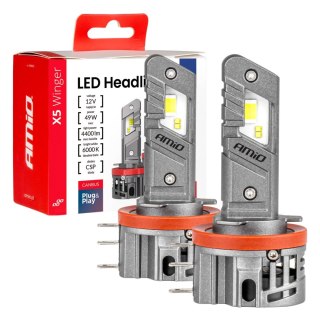 Żarówki samochodowe led x5 winger h15 49w 6000k canbus amio-04685