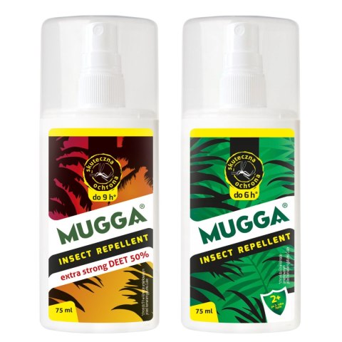 Zestaw 2X MUGGA 50% + 9,5% DEET Rodzinny na komary