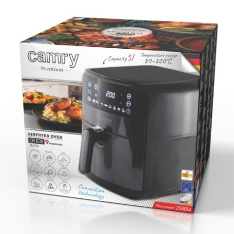 CR 6311b Black Frytkownica beztłuszczowa | 9 programów | 5,0 l | air fryer