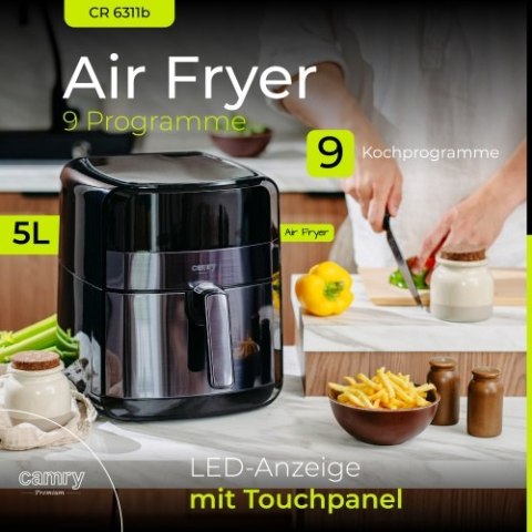 CR 6311b Black Frytkownica beztłuszczowa | 9 programów | 5,0 l | air fryer