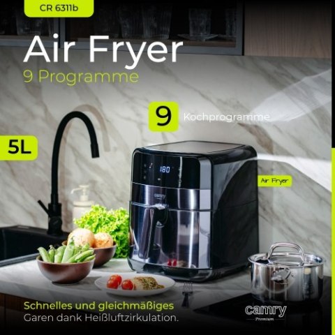 CR 6311b Black Frytkownica beztłuszczowa | 9 programów | 5,0 l | air fryer