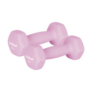 Hantelki żeliwne neoprenowe HEX 2x2kg, REBEL ACTIVE