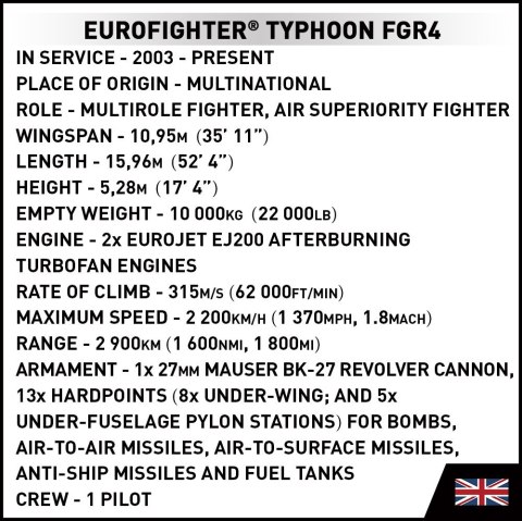 Klocki eurofighter typhoon fgr4