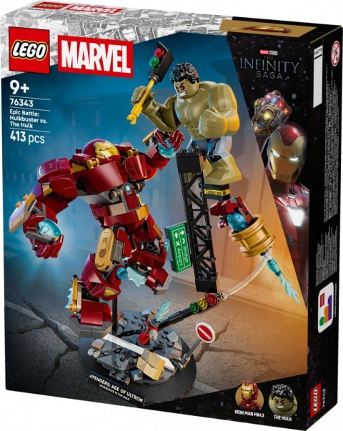 Klocki super heroes 76343 epicka bitwa: hulkbuster kontra hulk