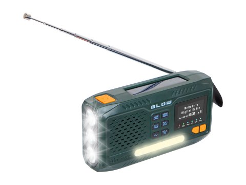 77-559# Radio przenośne analogowe/cyfrowe am/fm/dab/bt blow ra19 solarne na korbkę`
