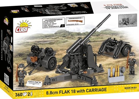 Klocki 8.8 cm flak z wózkiem 360 klocków