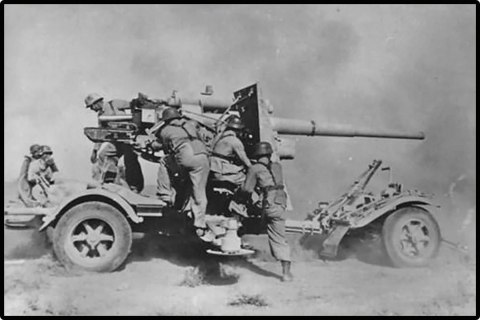 Klocki 8.8 cm flak z wózkiem 360 klocków