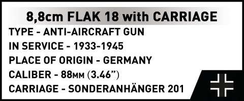 Klocki 8.8 cm flak z wózkiem 360 klocków