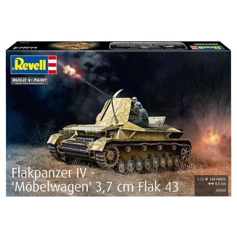 Model plastikowy czołg flakpanzer iv 3,7 cm flak 43 1:72