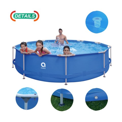 Basen stelażowy AVENLI okrągły 366x76 zestaw