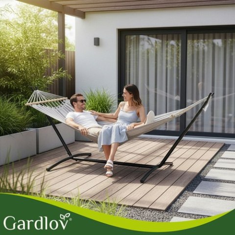 Hamak ogrodowy 200x150cm Gardlov ze stelażem 27293